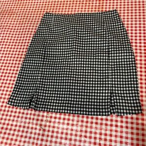 Eyeshadow Black and White Gingham Pencil Skirt